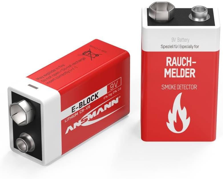 Detalle 1 de Ansmann High Energy E-Block – litowa bateria 9 V, 4 sztuki do czujników dymu