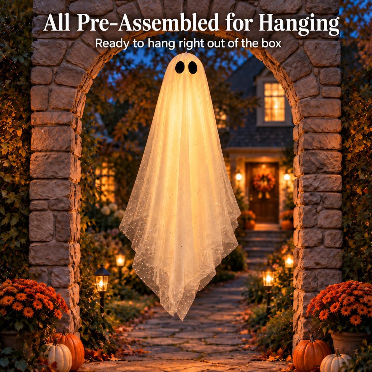 Detalle 2 de Nagudenfo Ghost1.2-D-R-S 47-Inch Halloween Ghost with Remote Timer