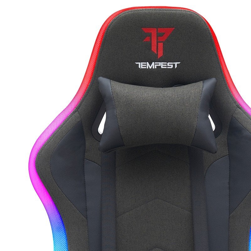 Detalle 2 de tempest Glare RGB Silla gaming con iluminación