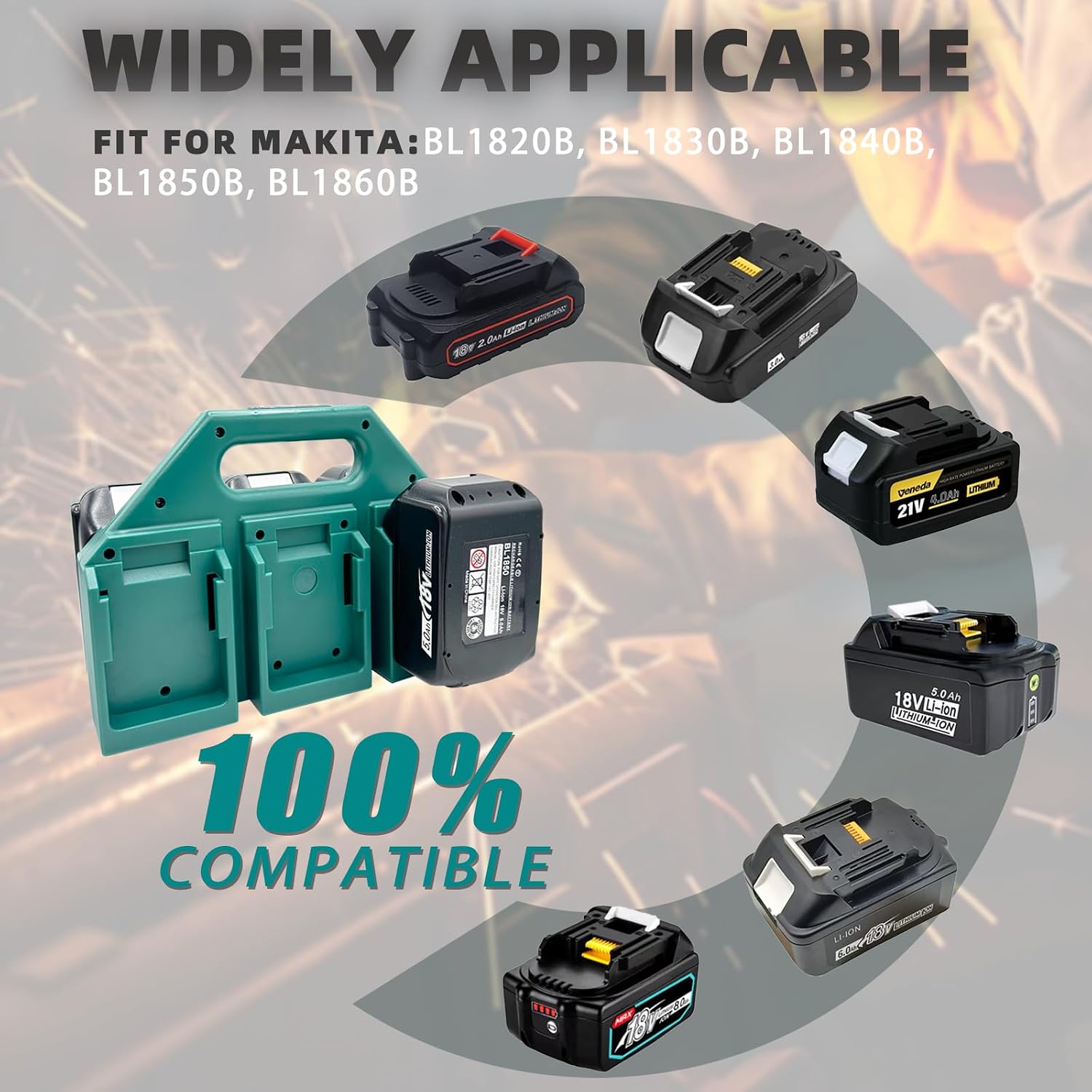 Thumbnail 2 de Battery holder for Makita LXT batteries, 6-slot