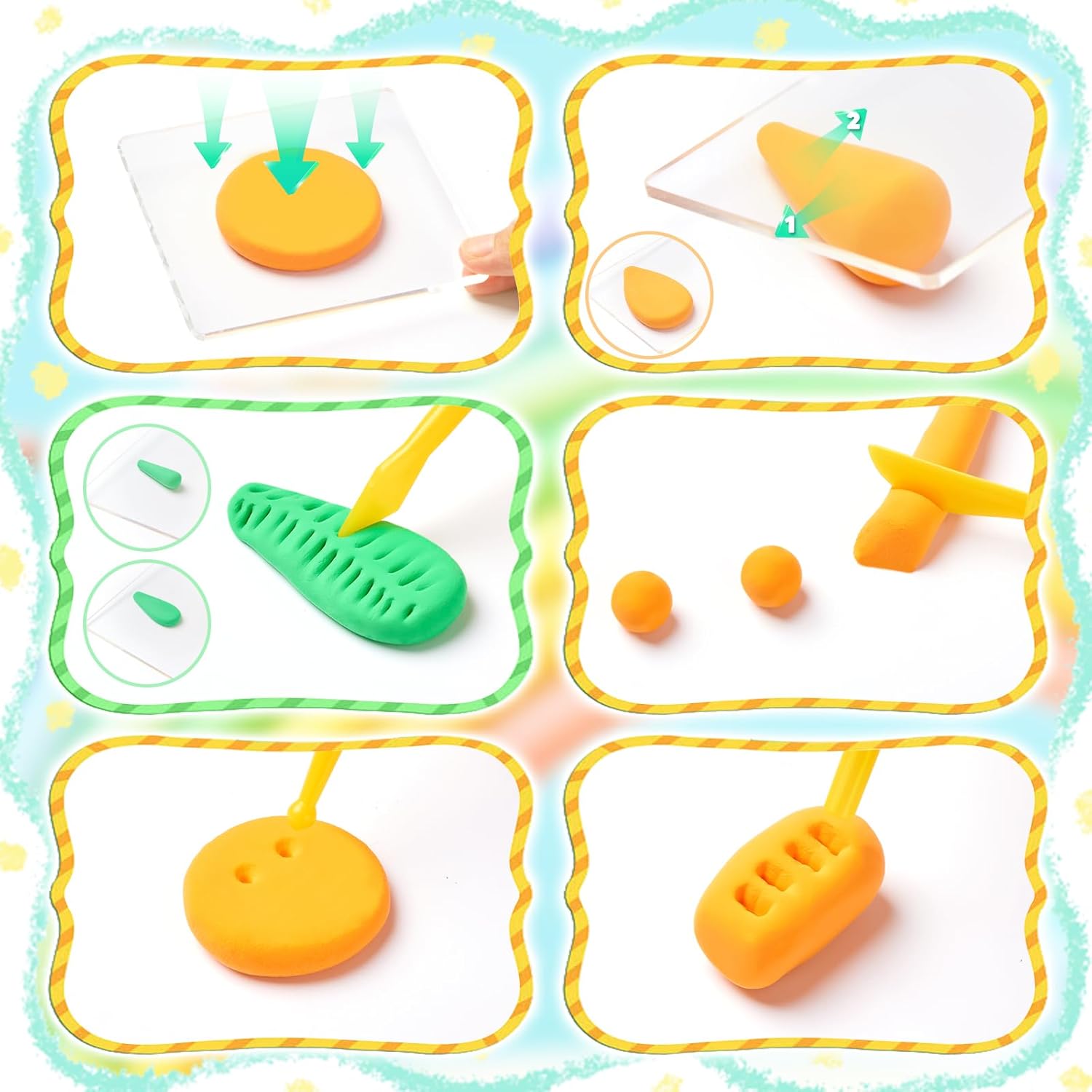 Thumbnail 5 de TicKiddos 36-colour air dry clay set, 72 bags 🎨