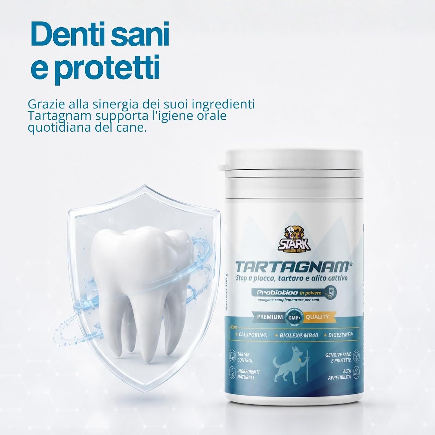 Detalle de Sciogli Tartaro Denti Cane 180g – Polvere Dentale 3-in-1 per Igiene Orale e Benessere di Gengive