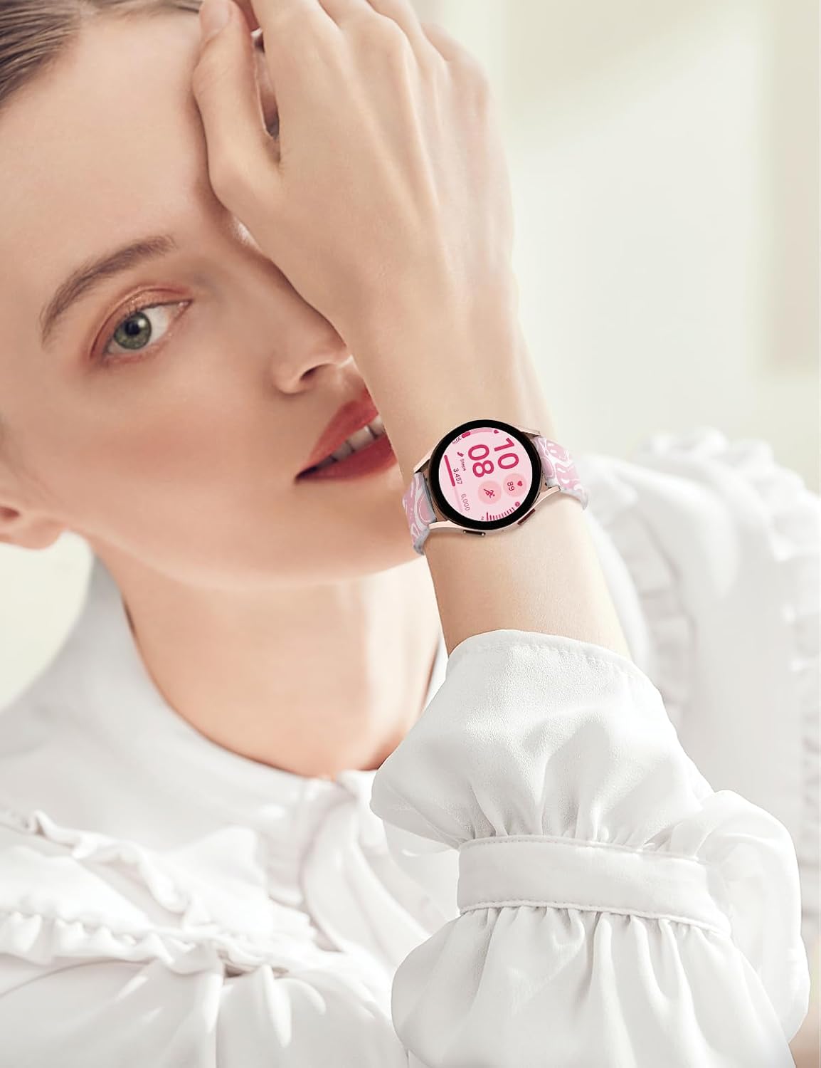 Thumbnail 3 de Vozehui Leopard Printed Strap for Samsung Galaxy Watch: 20mm Silicone Replacement