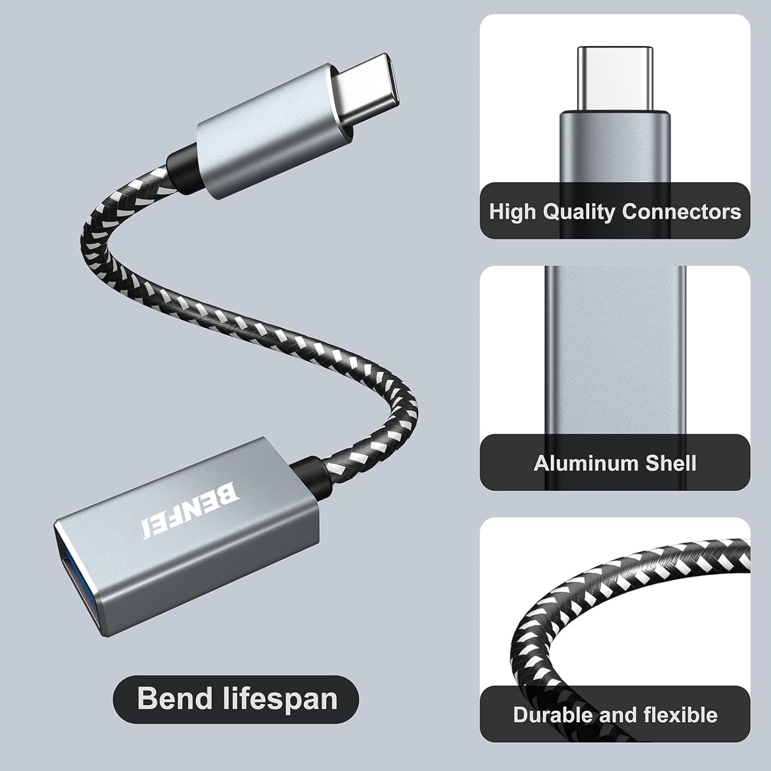 Detalle 2 de BENFEI Adattatore USB C 3.0 2 confezioni