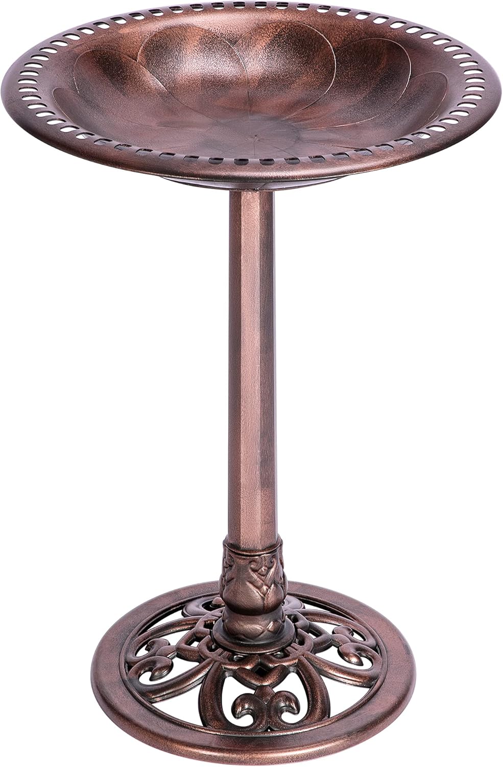 Thumbnail 6 de VIVOHOME garden birdbath stand with copper-tone polyresin bowl, 71 x 50 x 50cm