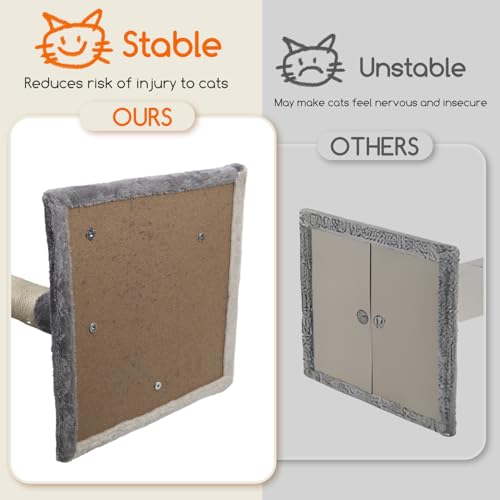 Detalle de Nobleza Rascador para Gatos (Altura 118,5 cm) — Árbol Estable con 3 plataformas, cueva, pompón y peluche