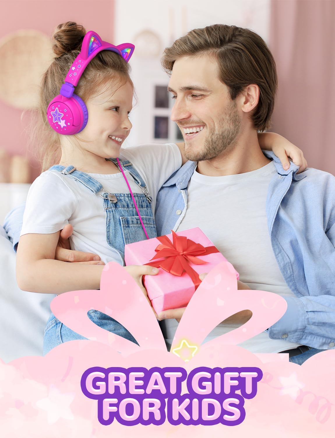 Thumbnail 6 de iClever Kids Cat Ear Headphones 85dBA