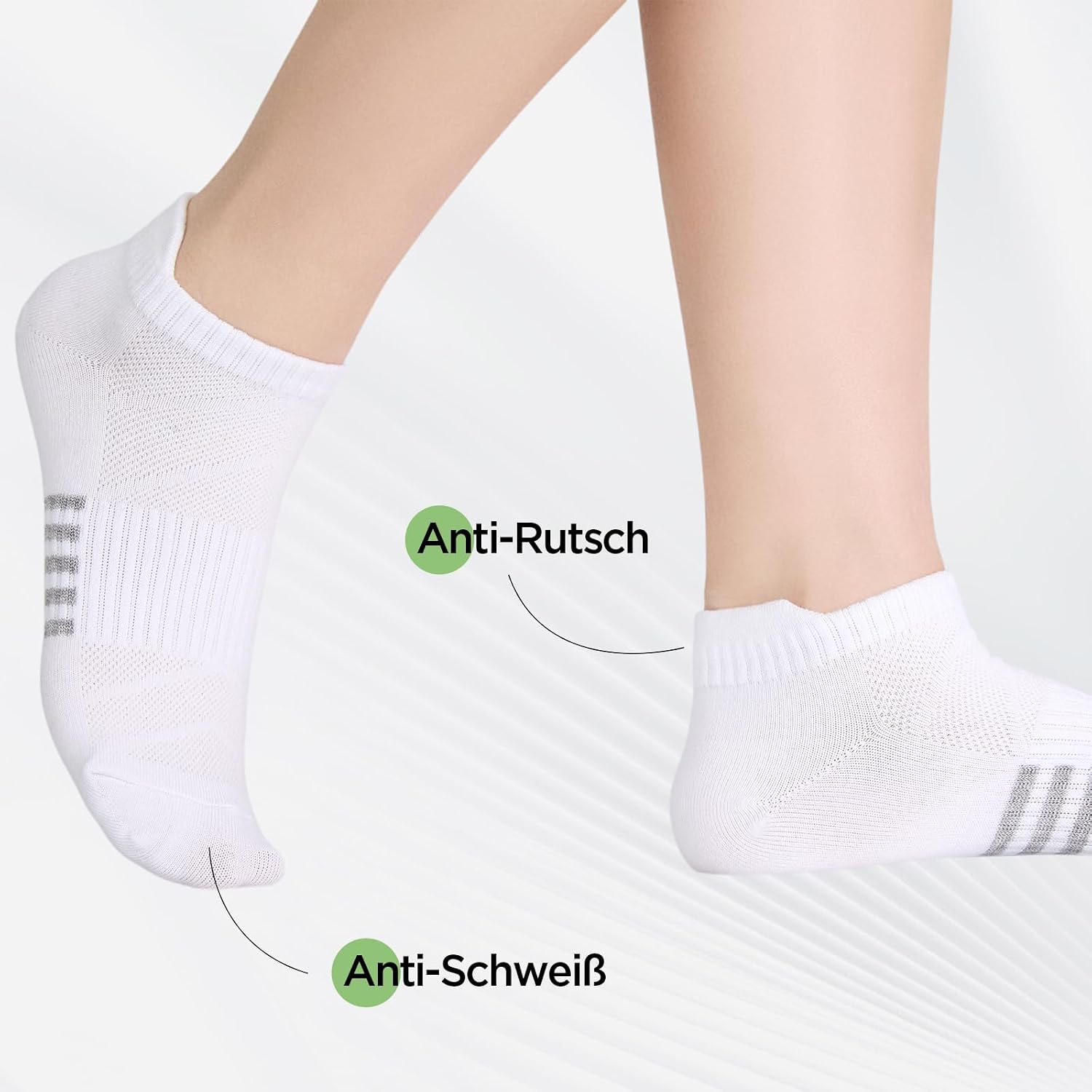 Detalle de Briyat Calzini donna in bambù corti, 6 paia traspiranti senza elastico per sport, running e palestra