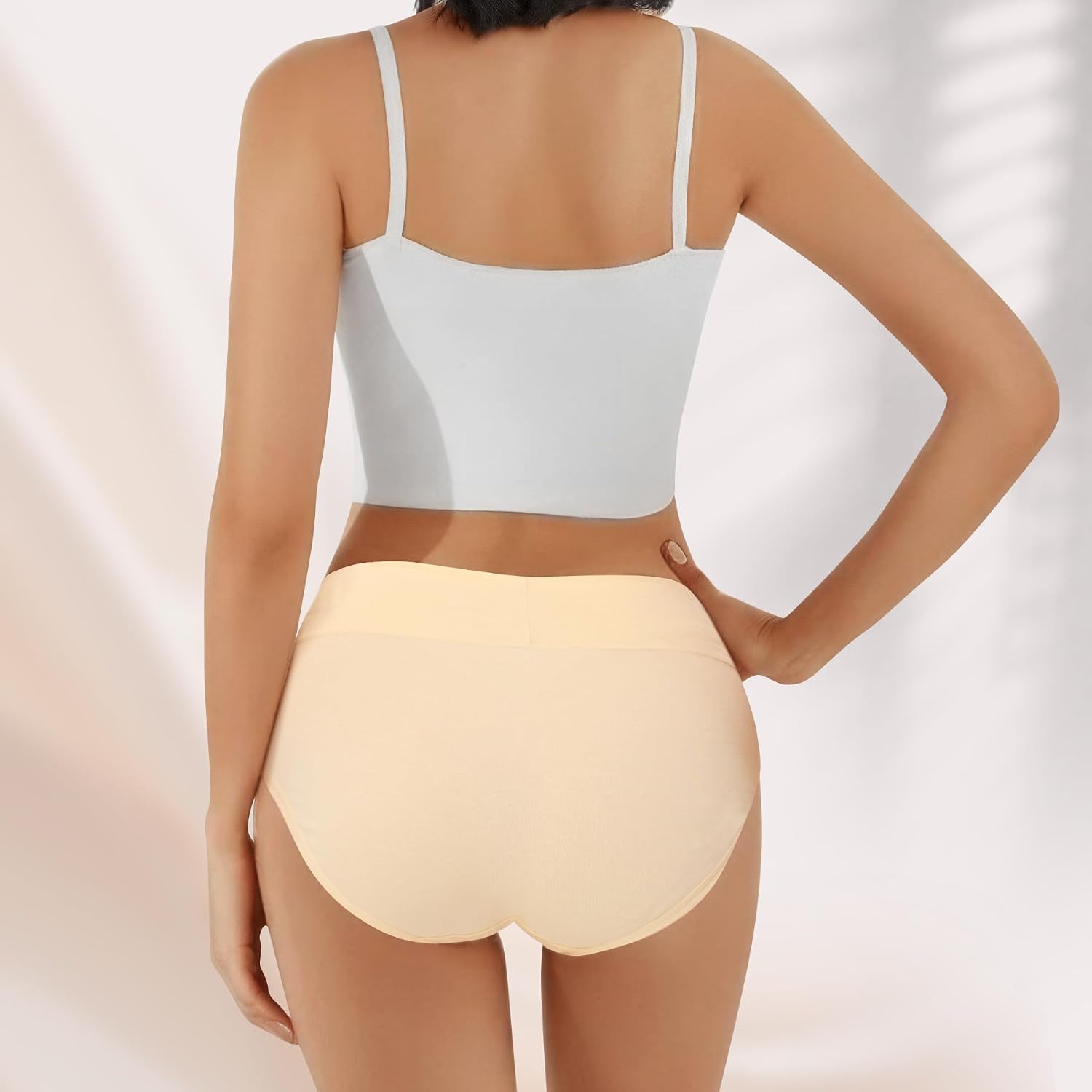 Detalle de IceReco Damen Unterhosen Baumwolle 5er Pack – Hohe Taille, atmungsaktiv und sanft zur Haut