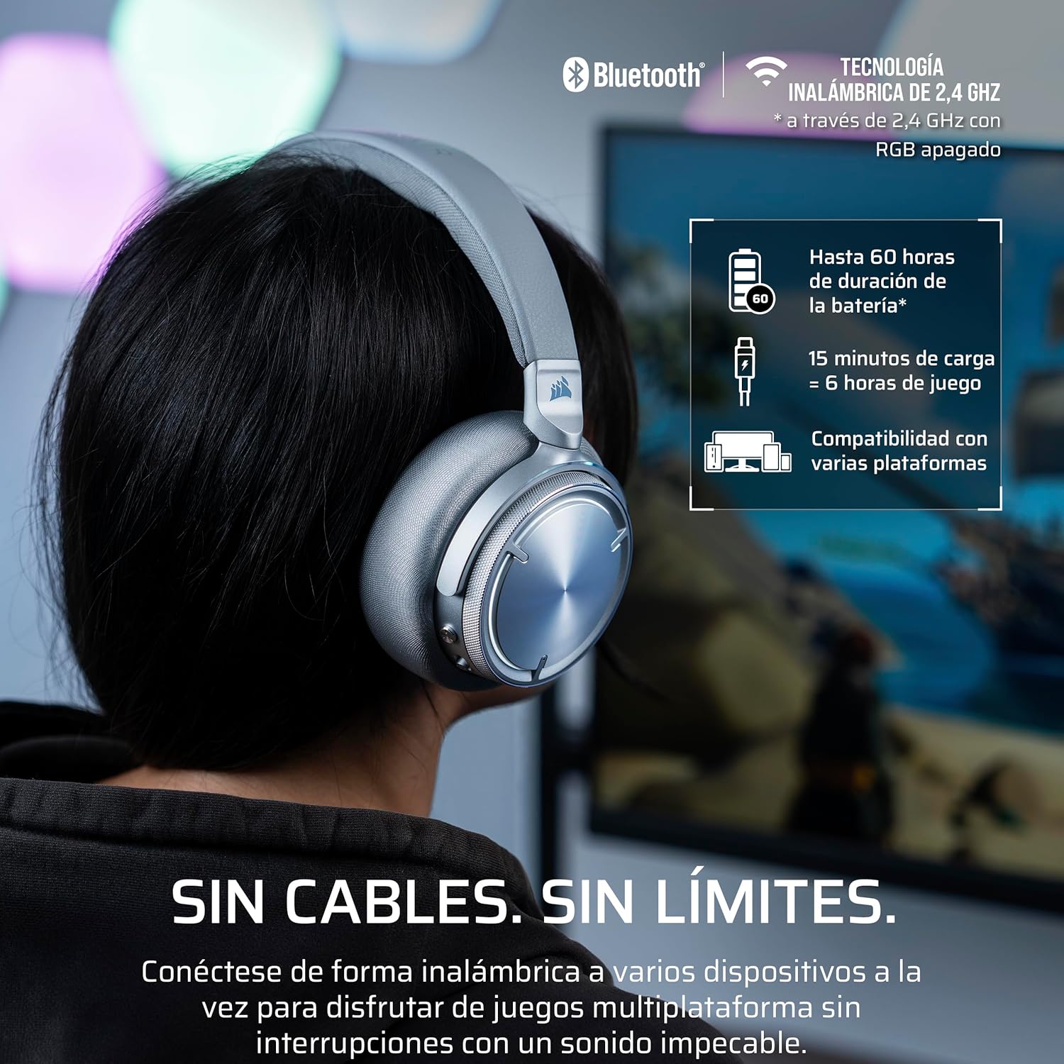 Thumbnail 5 de Corsair Virtuoso MAX: Auriculares Gaming Inalámbricos 🎮 Con ANC