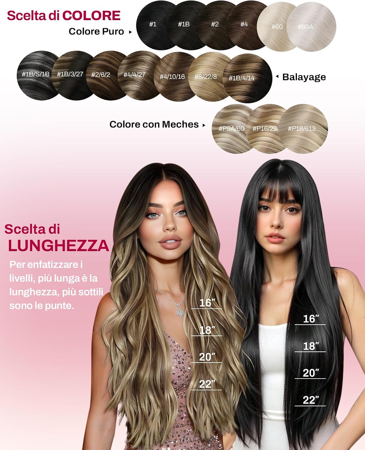 Detalle de Moresoo Extension Capelli Veri Clip 150g Cioccolato Marrone #4 55 cm – 7pz