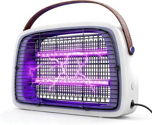 Detalle de WUEAOA Lampara Antimosquitos 2x6W UVA-Leds: Mata Mosquitos Eléctrico 3800V