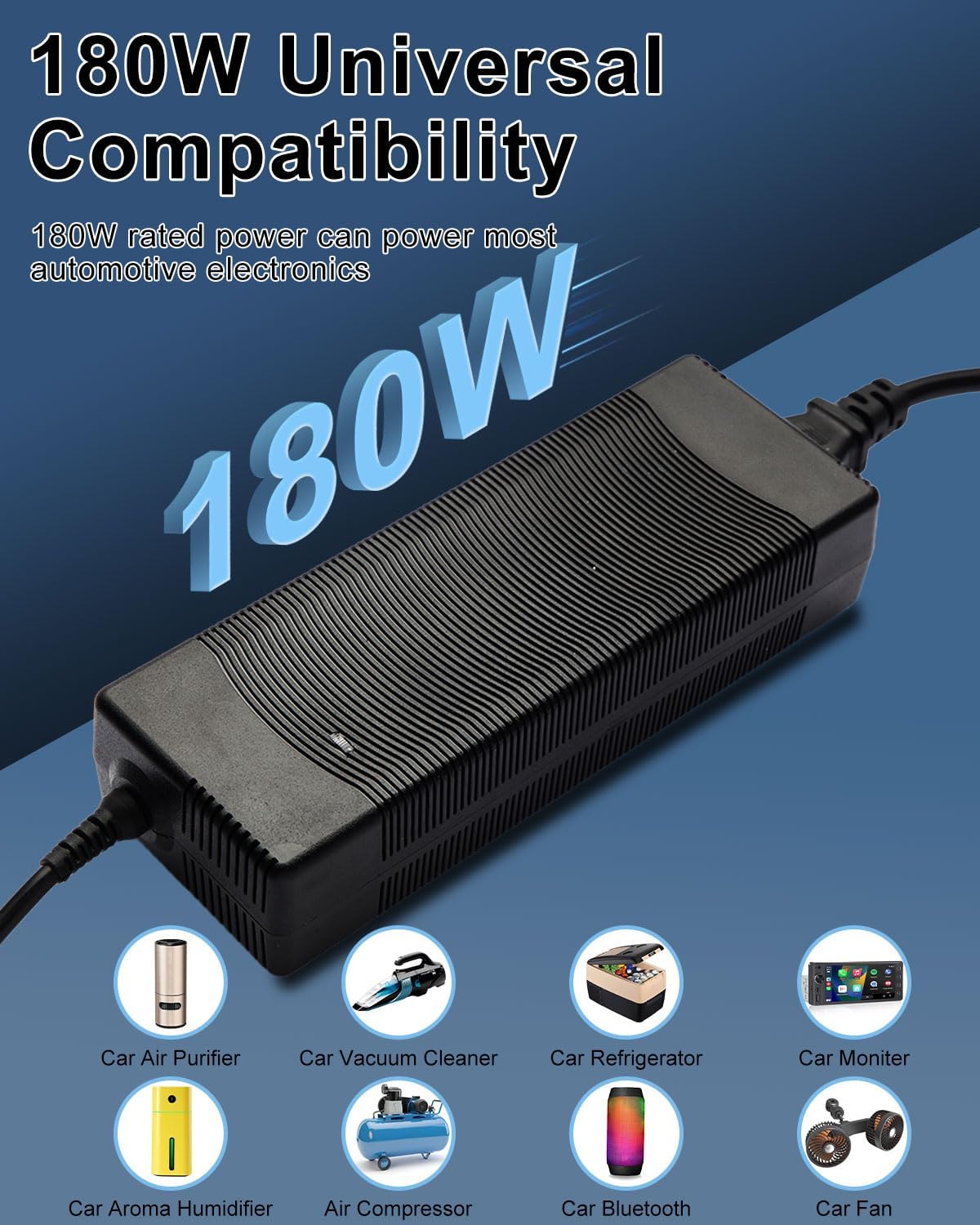 Detalle 1 de Arecwy 12V 15A AC-to-DC Converter, 180W with Cooling Fan