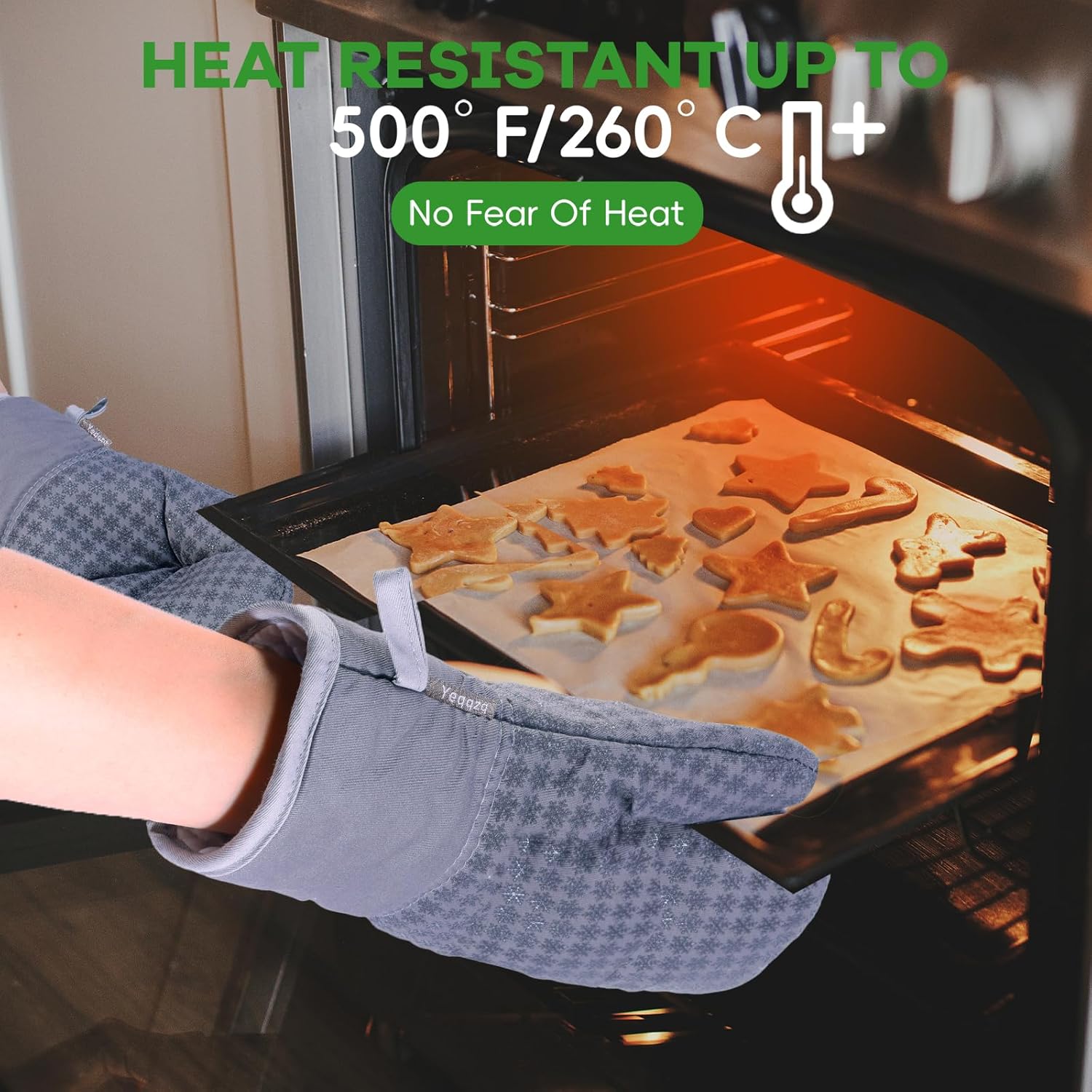 Thumbnail 6 de Yeqqzq 6-piece Oven Mitts, Pot Holders & Kitchen Towels Set (Grey)