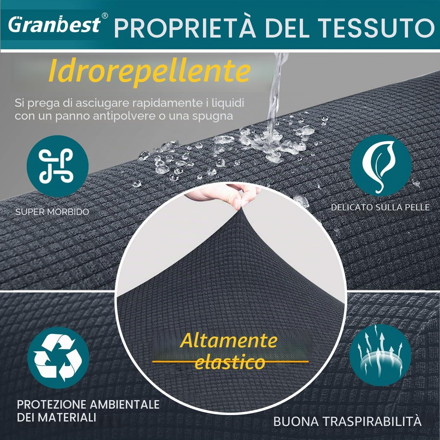 Thumbnail 2 de Granbest Copridivano elasticizzato impermeabile 2 posti