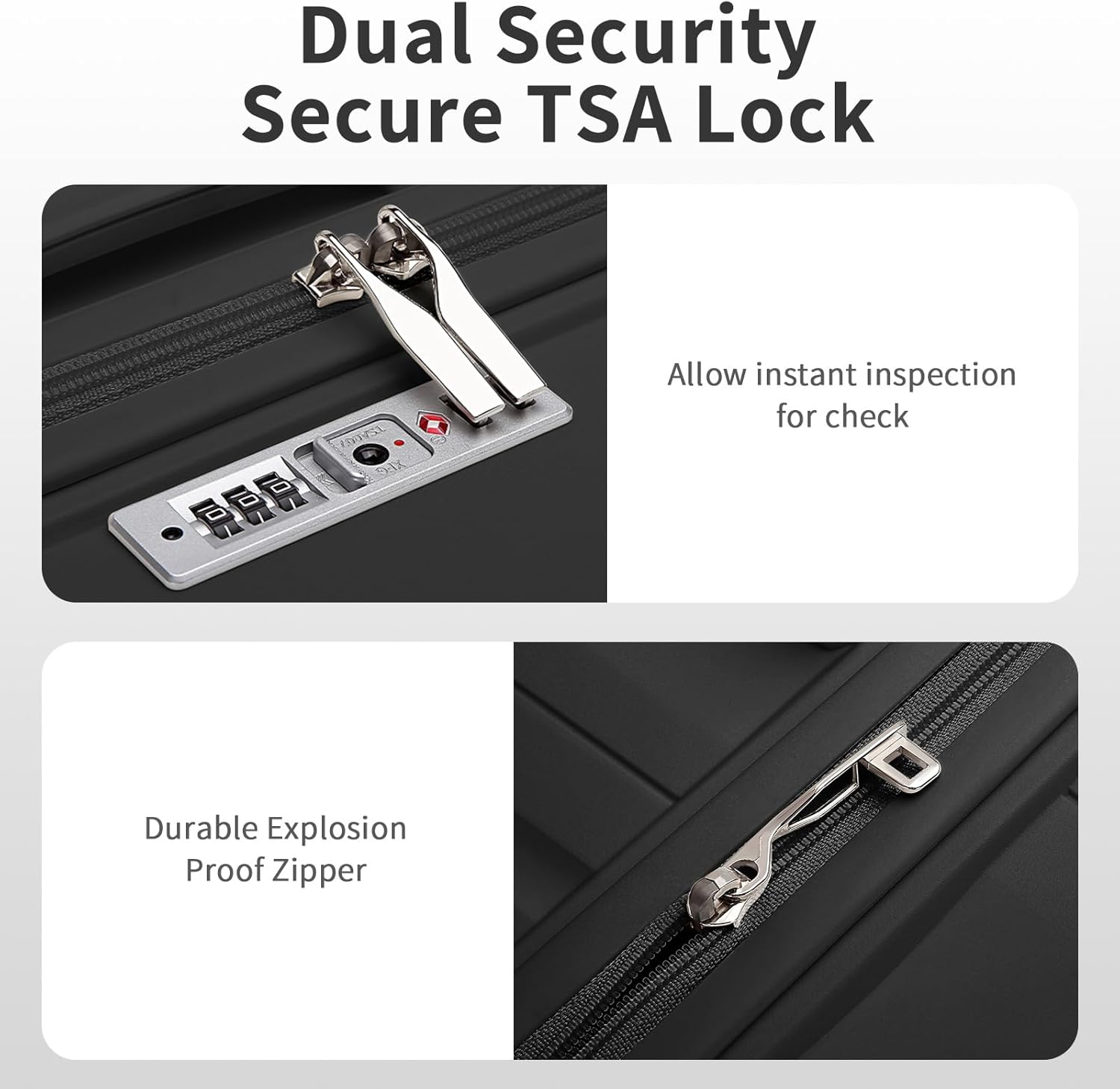 Detalle de Kono Large Check-in Luggage 28 inch – Lightweight Polypropylene Hard Shell with TSA Lock & Spinner Wheels