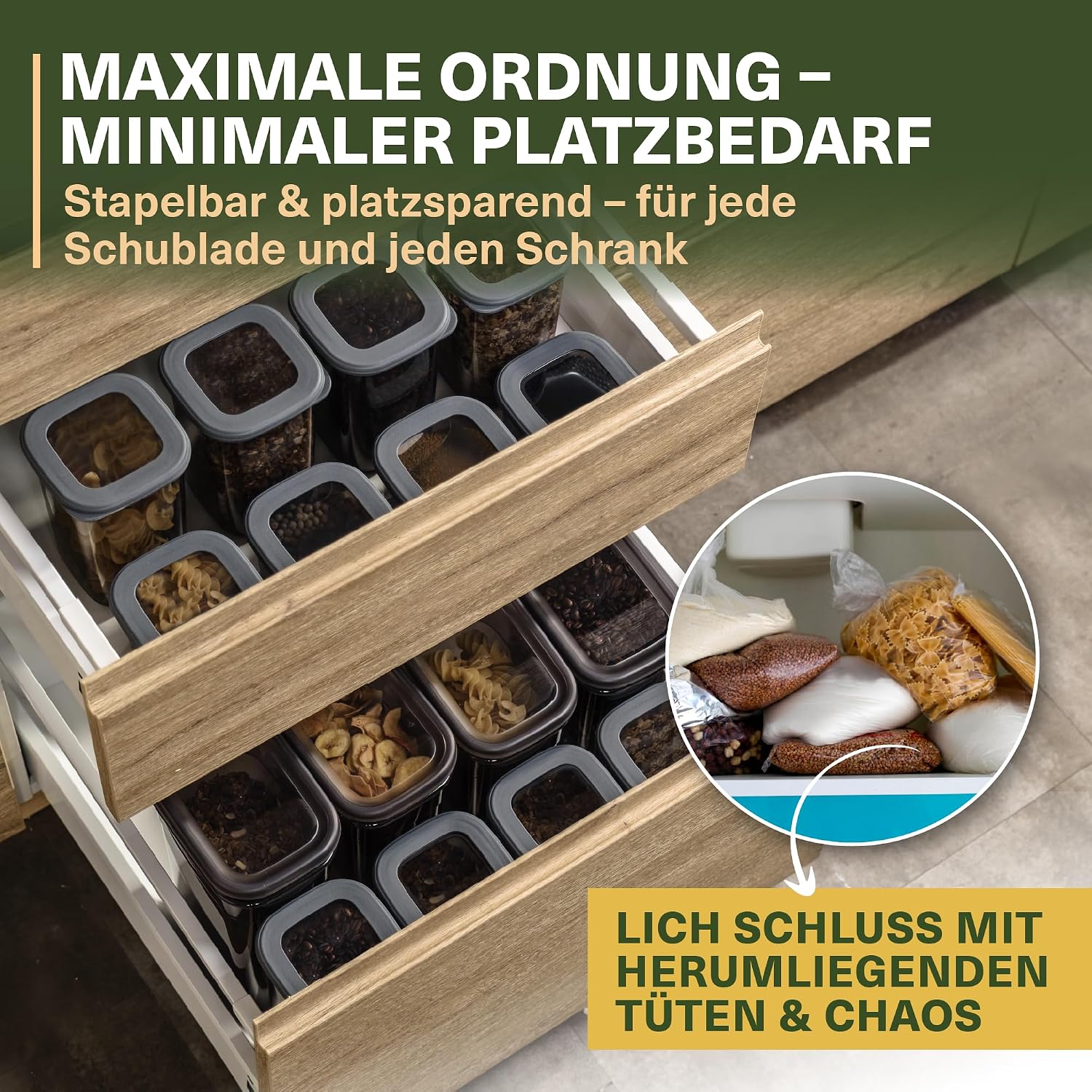 Thumbnail 6 de Viwares Vorratsdosen mit Deckel Luftdicht – 24-teiliges Set, BPA-frei, Frischhaltedosen für Küche und Aufbewahrung