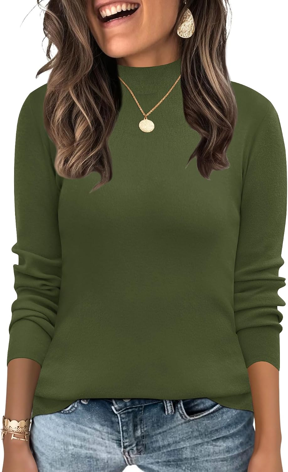 Thumbnail 5 de LOMON Mock Neck Sweater S-XL