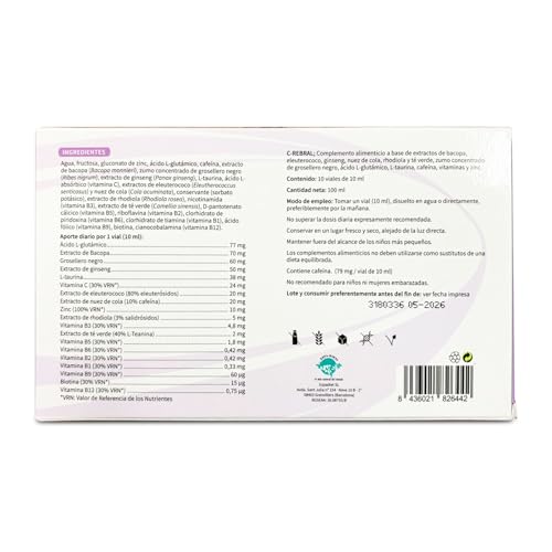 Detalle 2 de Espadiet C-Rebral Tónico – Con Jalea Real y Complejo B, 10 viales de 10 ml