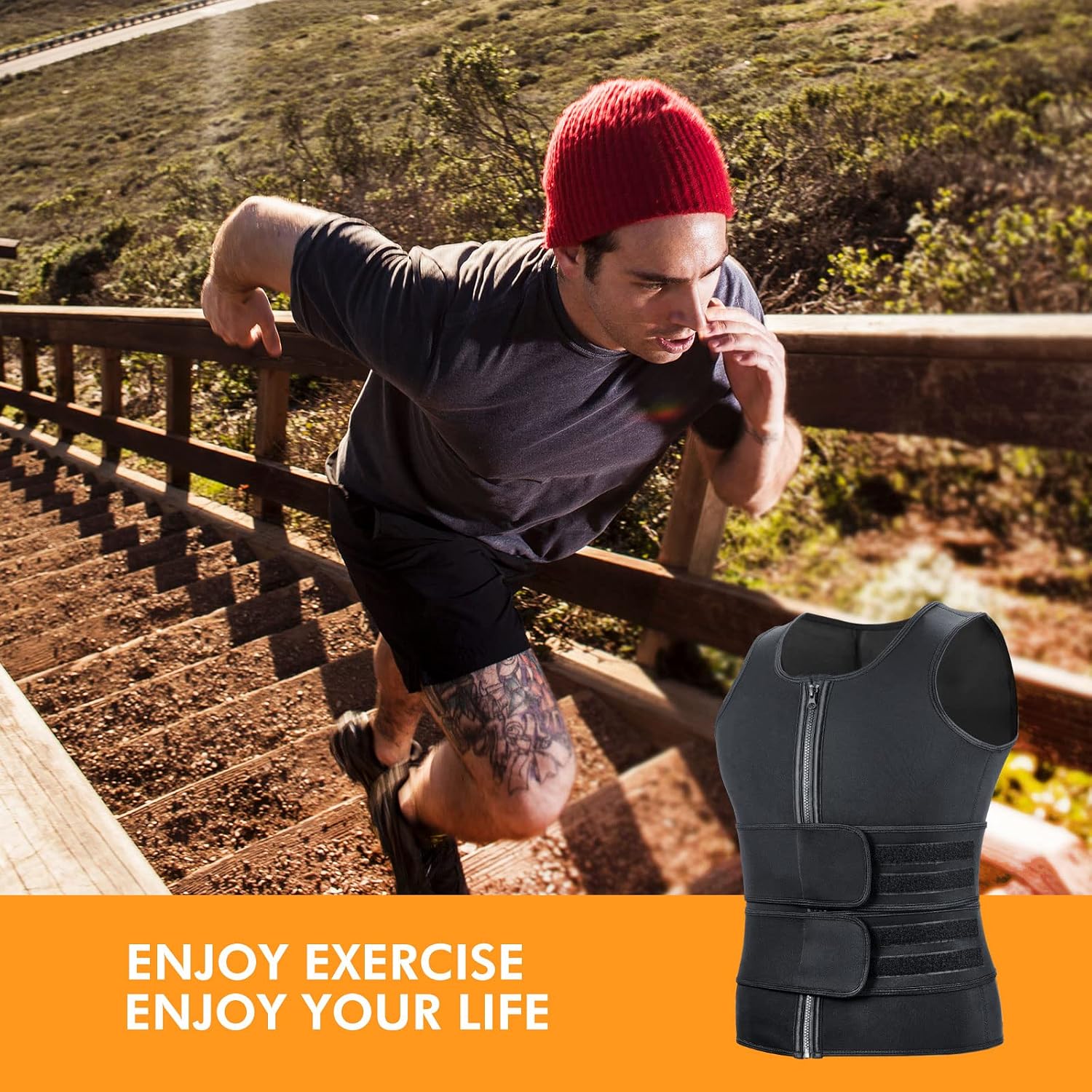 Thumbnail 4 de A+ Choice Sauna Vest Waist Trainer for Men (2.5 mm Neoprene, Double Sweat Belt)