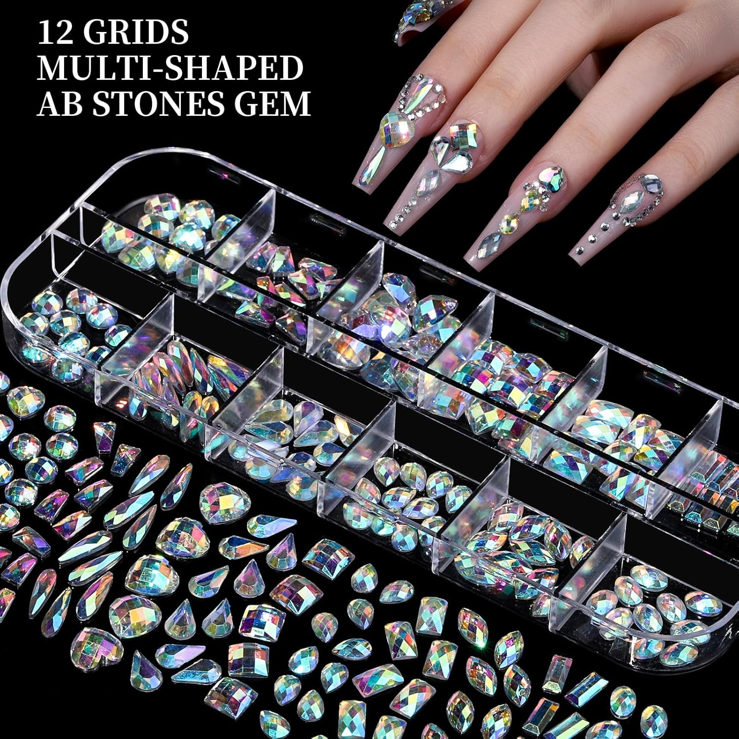 Thumbnail 6 de FANDAMEI Nail Charms Kit 8 Boxes 💅