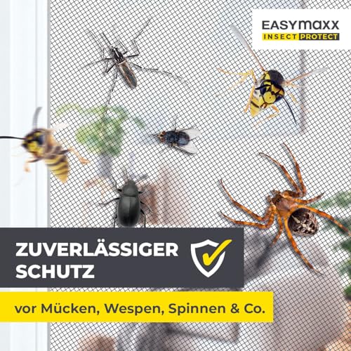 Thumbnail 3 de EASYmaxx Fliegengitter für Fenster mit Magic Click – Individuell zuschneidbares Moskitonetz bis 150 × 130 cm