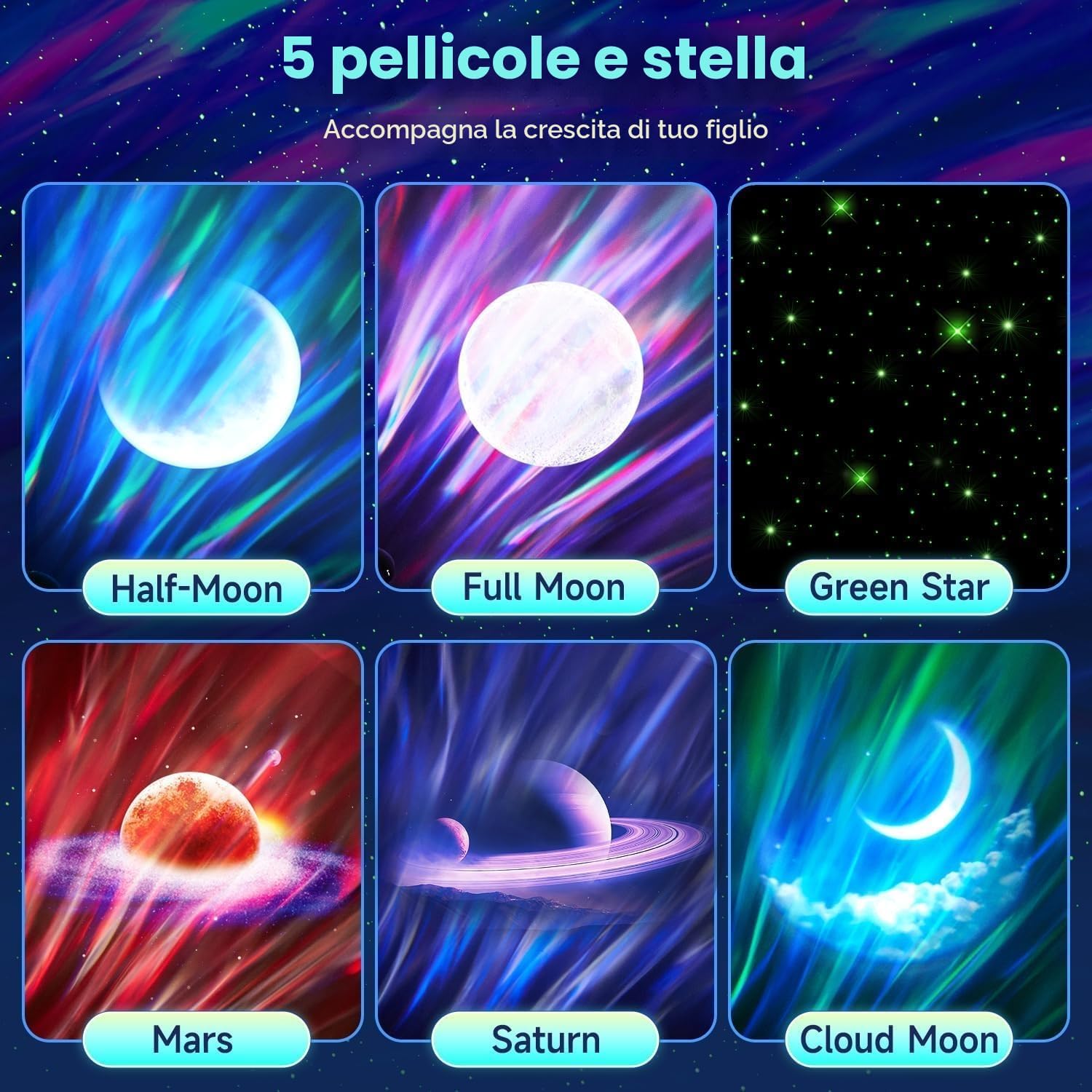 Thumbnail 2 de Lampada Proiettore Stelle 180 colori