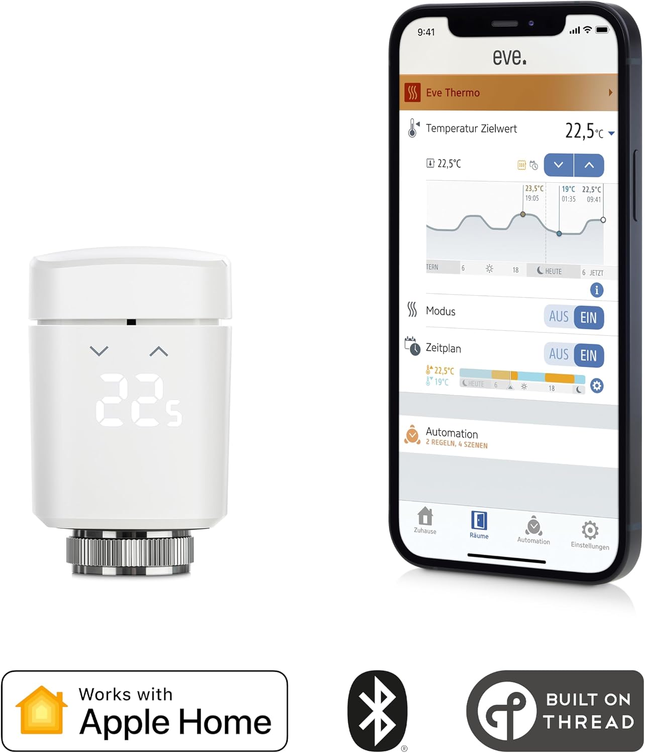 Thumbnail 1 de Eve Thermo Apple Home Heizkörperthermostat