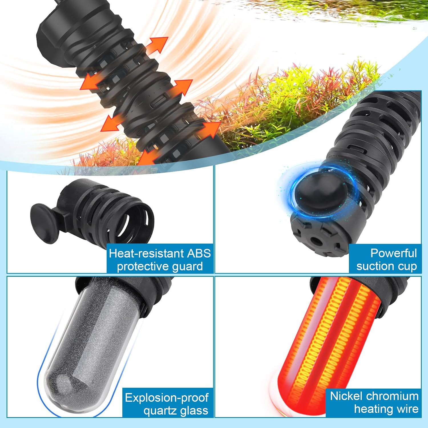 Thumbnail 5 de hygger Submersible Aquarium Heater 25W