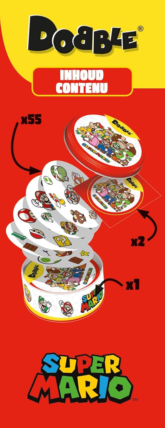 Detalle de Asmodee Dobble Super Mario 15 Min