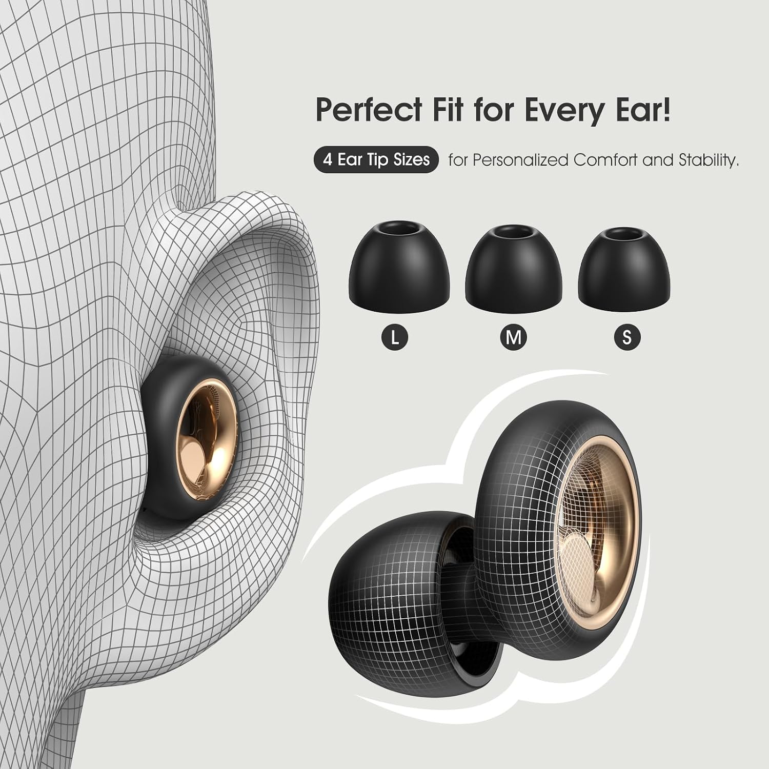 Thumbnail 6 de Vosaf Noise Cancelling Ear Plugs for Sleeping, 60dB SN(R) Silicone Reusable Ear Plugs (Charcoal Gray)