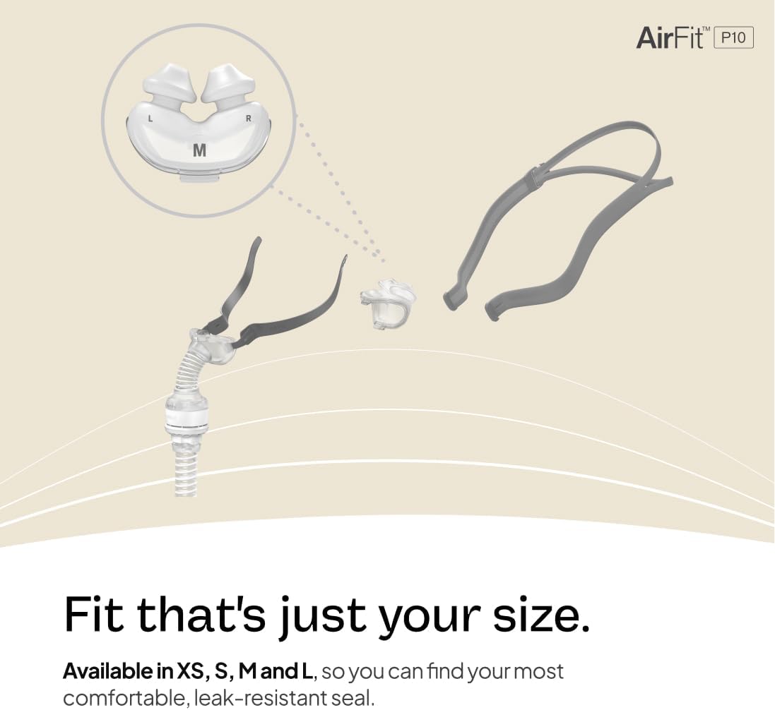 Detalle de ResMed AirFit P10用鼻ピロー Medium、デュアルウォールテクノロジー搭載