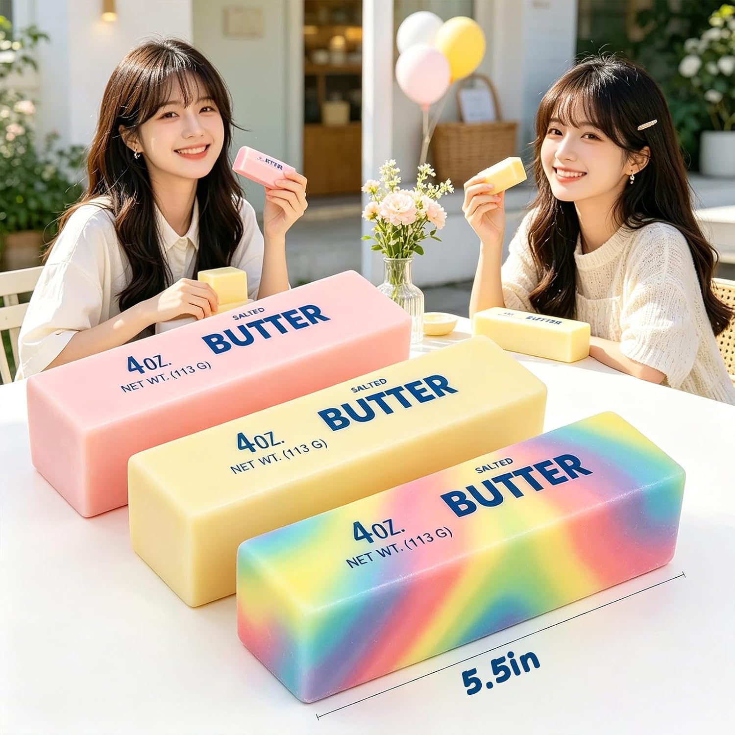 Detalle 2 de DLKAHF Butter Stick Fidget Toy, Slow-Rebound TPR Squishy for Desk Breaks