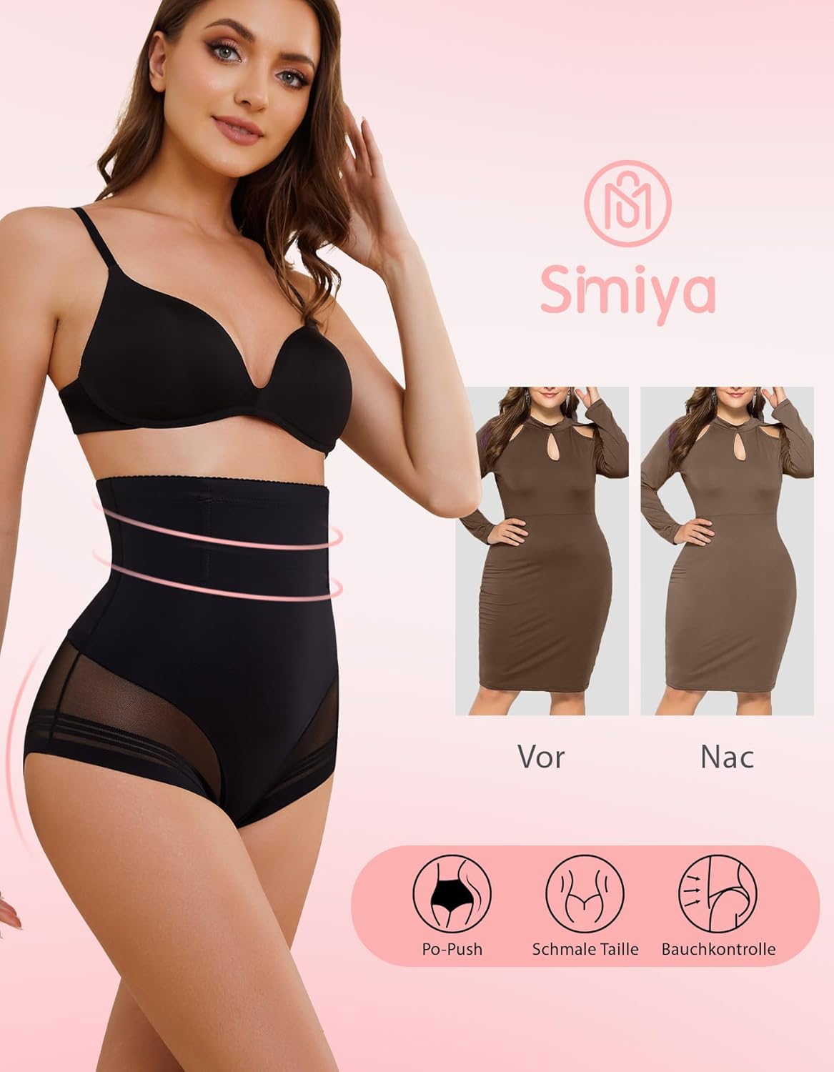 Thumbnail 1 de SIMIYA Bauchweg Unterhose Damen – Hoher Taillenslip mit Shape-Effekt für eine schlankere Taille