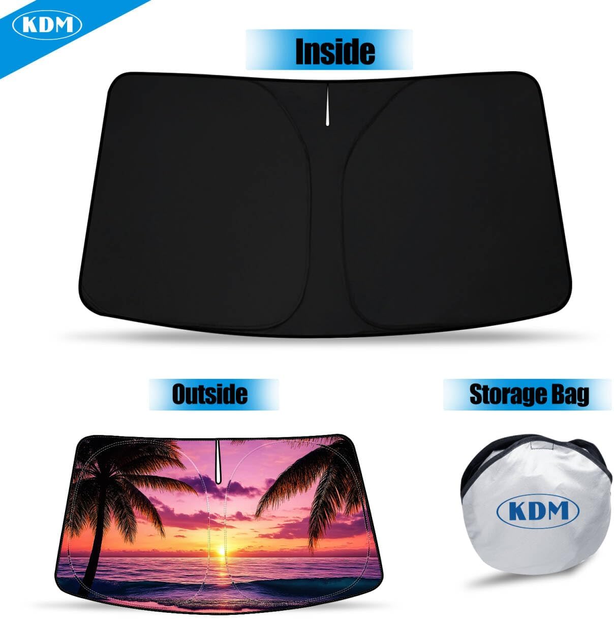 Thumbnail 6 de KDM Windshield Sun Shade, 210T Polyester