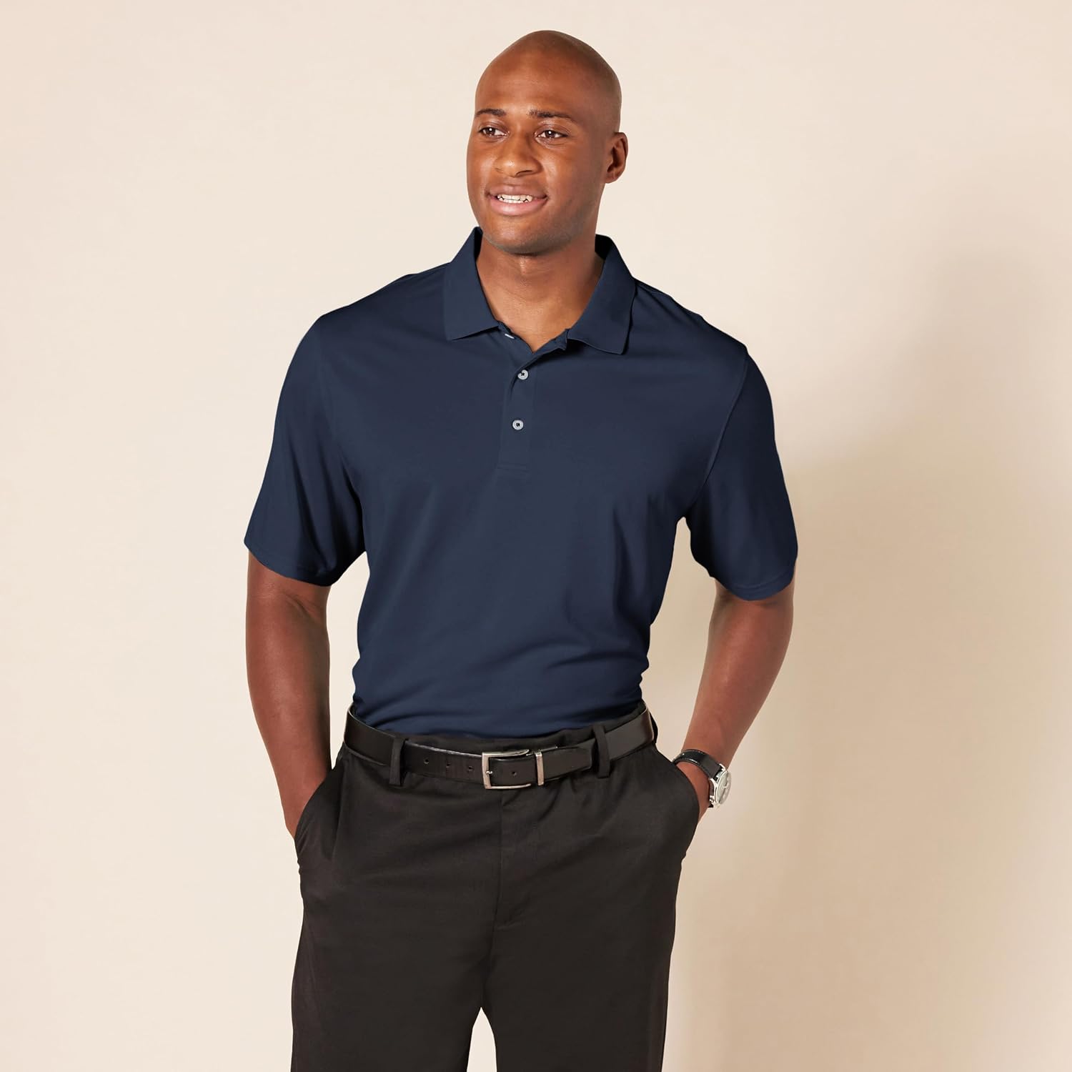 Detalle de Amazon Essentials Homme Polo de golf à manches courtes à séchage rapide