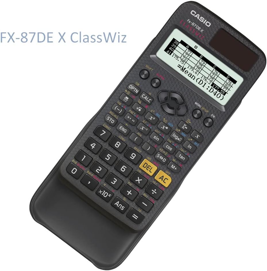 Detalle de Casio ClassWiz FX-87DE X wissenschaftlicher Schulrechner mit QR-Code-Funktion (LC-Display) schwarz