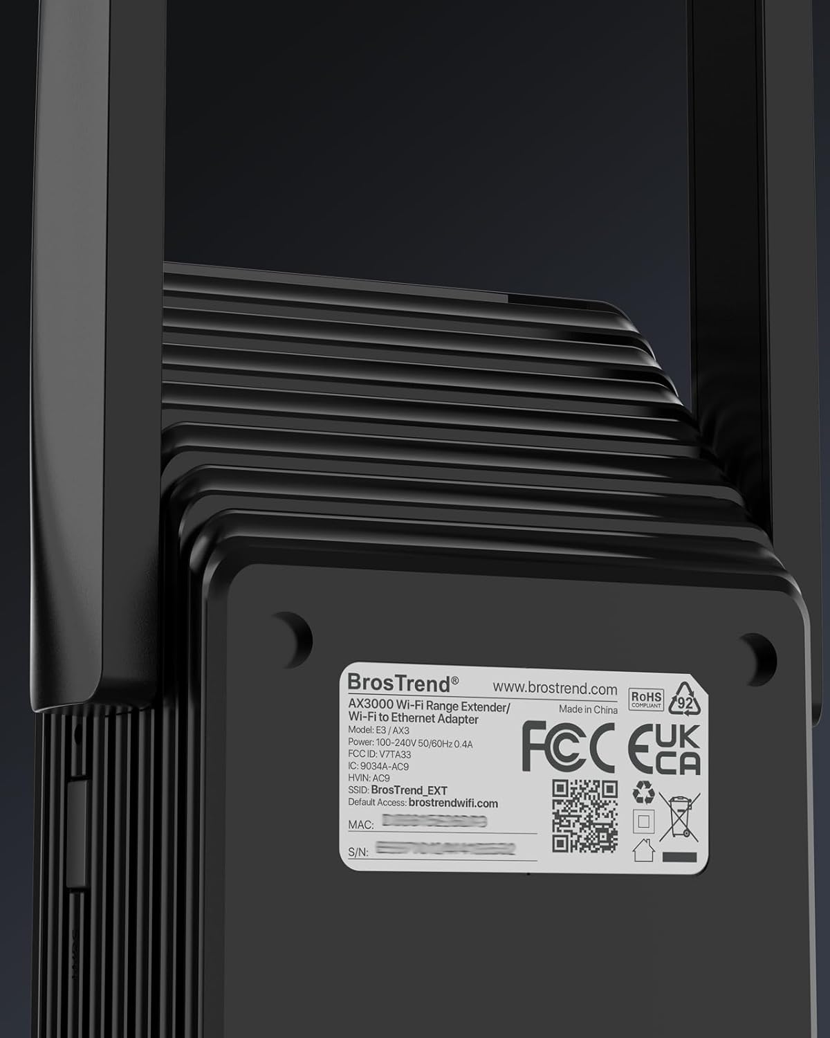 Thumbnail 6 de BrosTrend WiFi 6 AX3000 WLAN Verstärker (WLAN Repeater) mit Gigabit-LAN