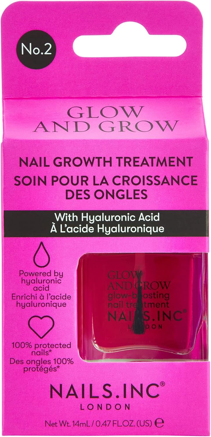 Nails.INC Glow and Grow Glow-Boosting Nail Growth Treatment (14ml) – Clear