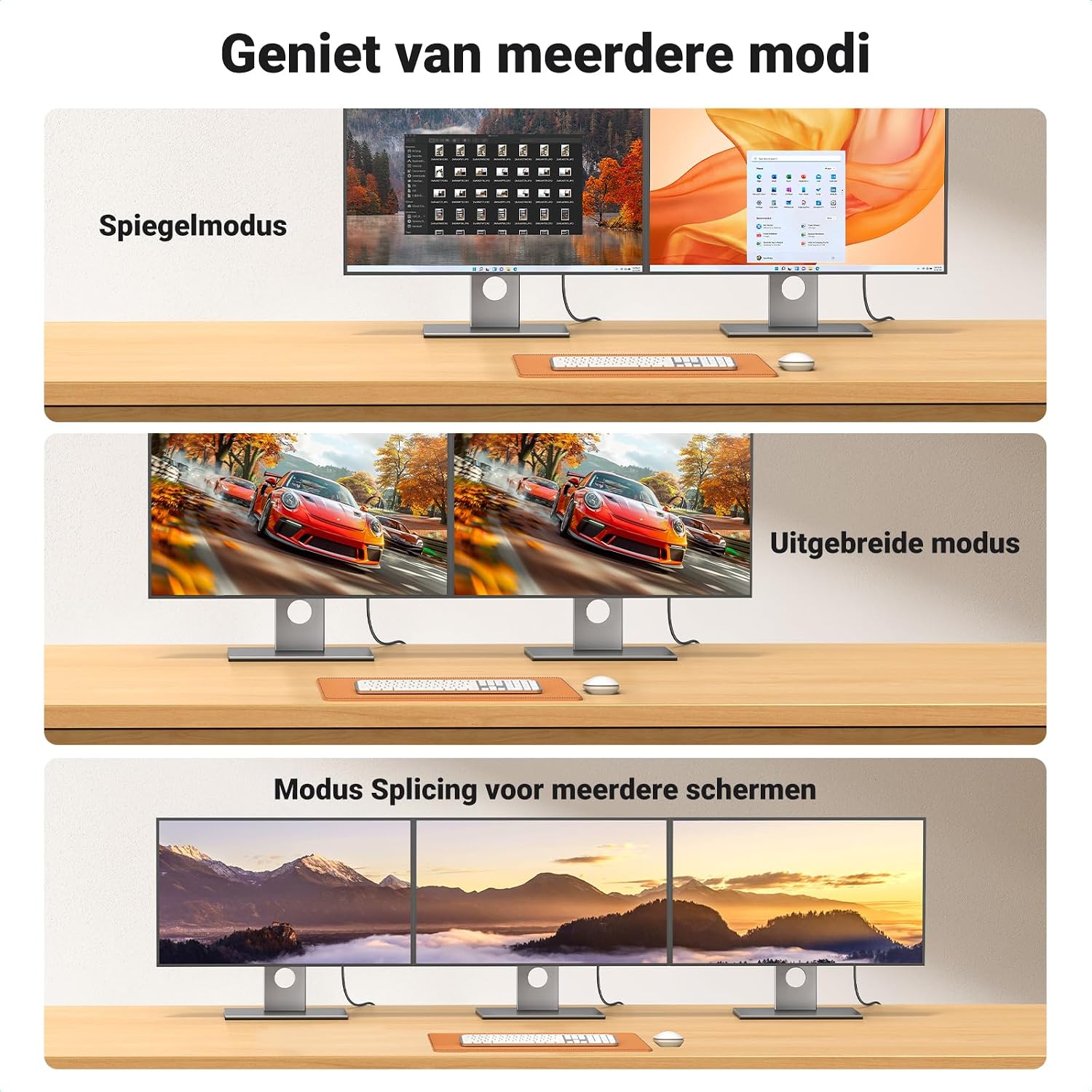 Detalle de UGREEN DisplayPort-naar-HDMI-kabel van 1 m, unidirectioneel en 4K bij 30 Hz