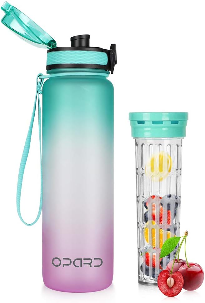 Thumbnail 3 de Opard Trinkflasche 1L mit Früchtebehälter und Teesieb (Tritan, 1000 ml)