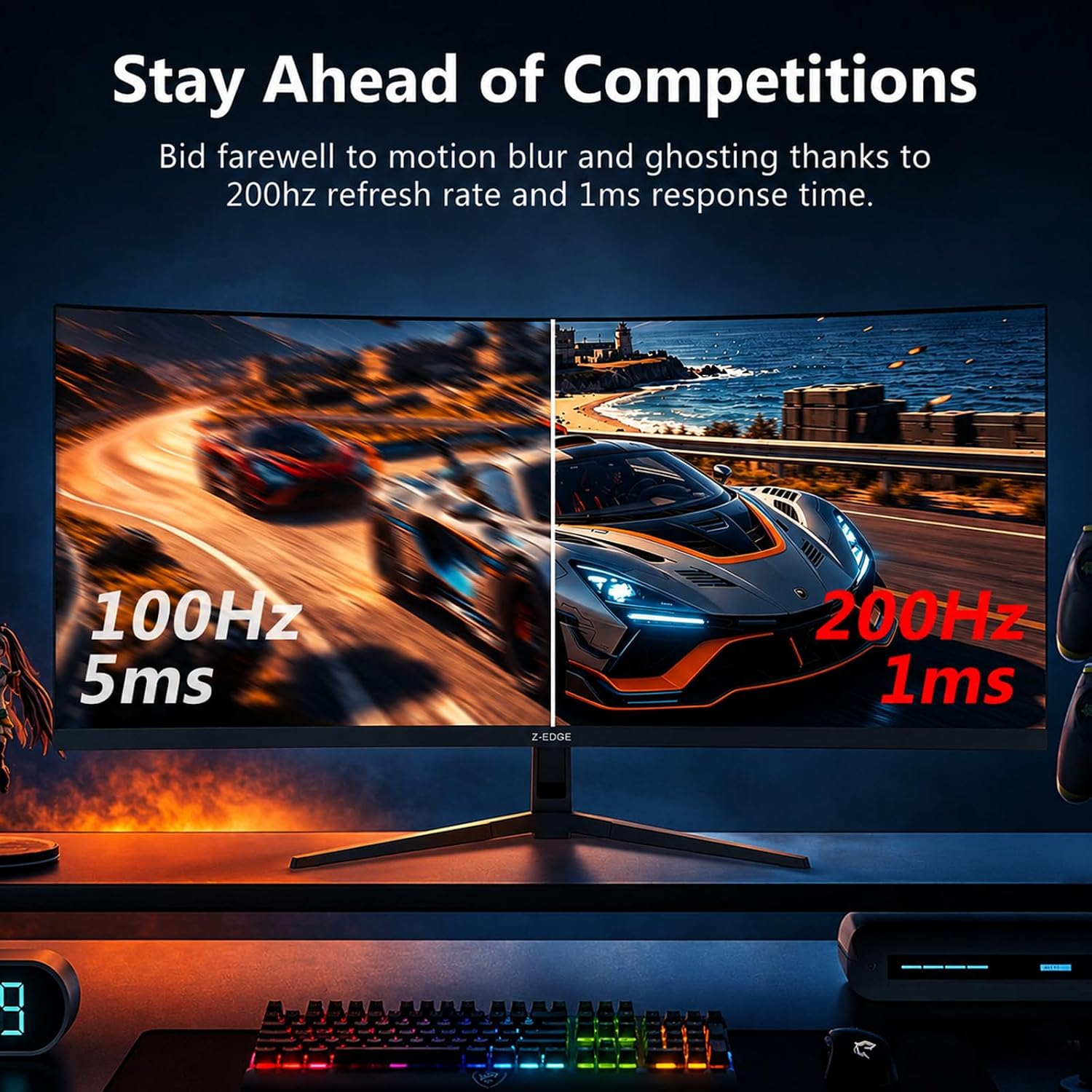 Detalle 2 de Z-Edge UG34 34" Curved Gaming Monitor 165Hz