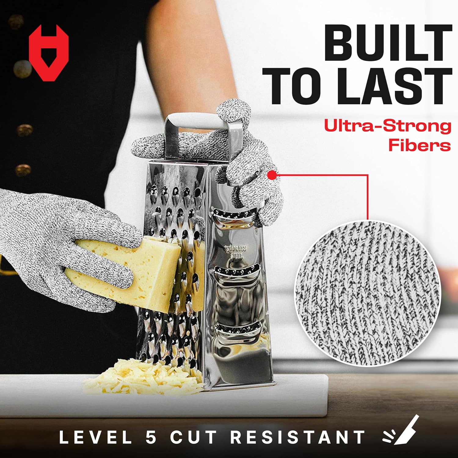 Thumbnail 2 de NoCry Cut Resistant Gloves with Grip Dots – Level 5 Protection for Kitchen and Workshop