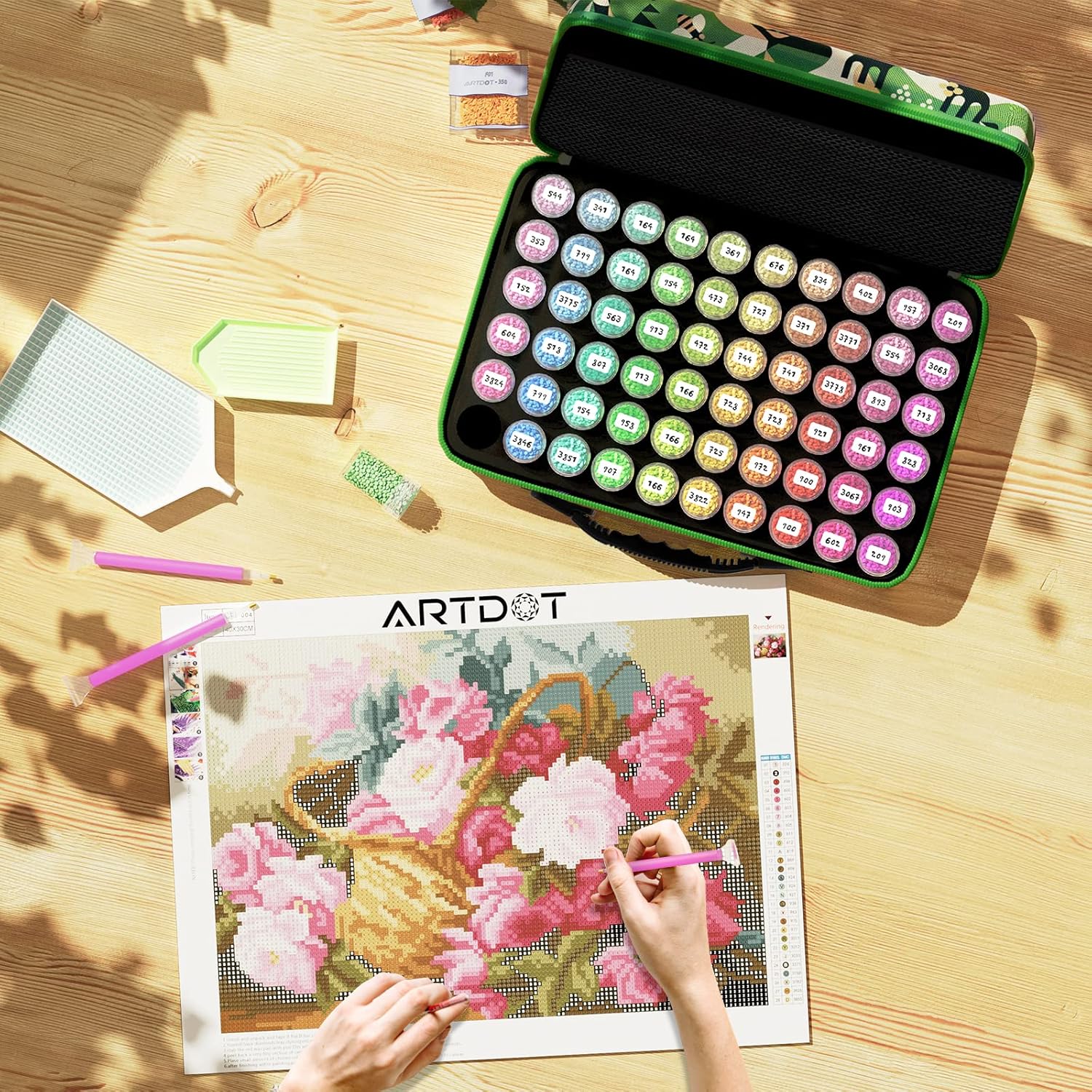 Thumbnail 5 de ARTDOT 5D Diamond Painting Zubehör-Boxen (60 Stück) für Diamantbilder, Schmuck & Kleinteile