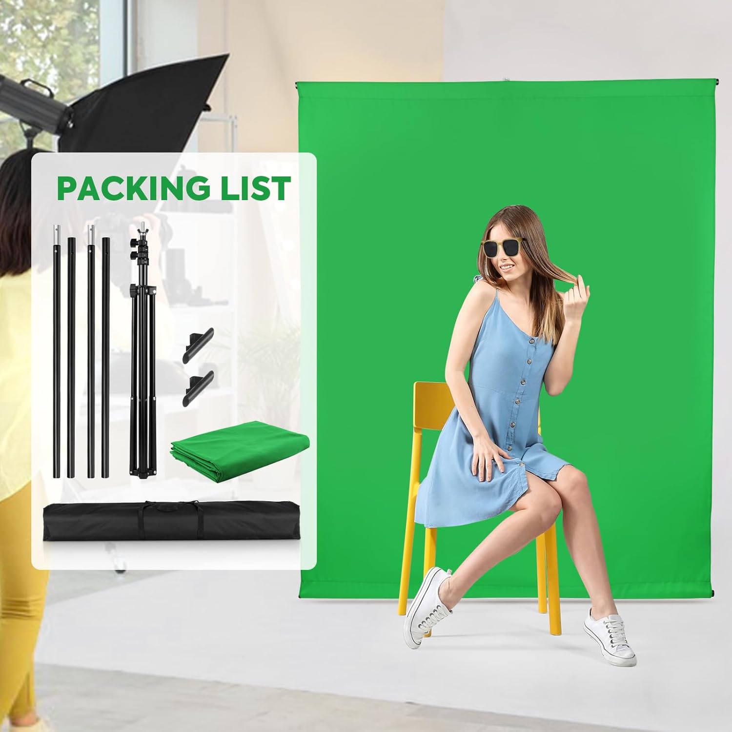 Thumbnail 6 de SEDGEWIN Green Screen Background 5x6.5ft