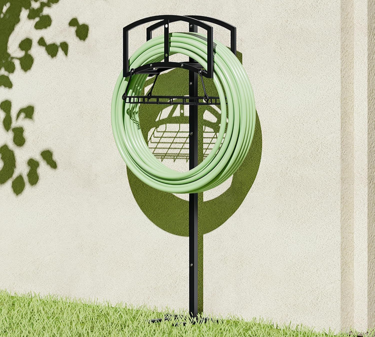 CALIDOLA Garden Hose Stand with 4-Point Stability and 150-Foot Reel
