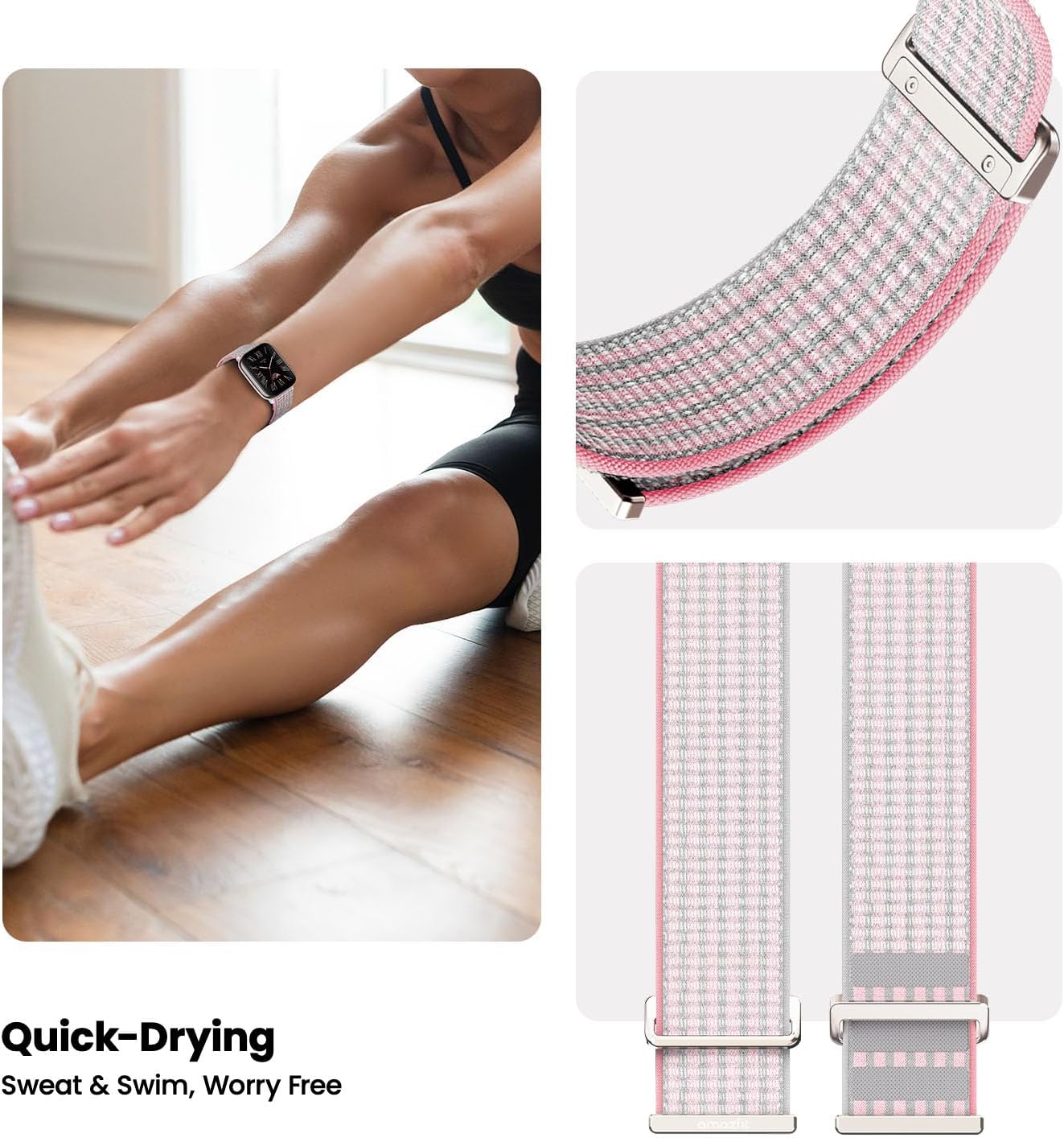 Thumbnail 3 de Amazfit Active Soft bracelet nylon rose
