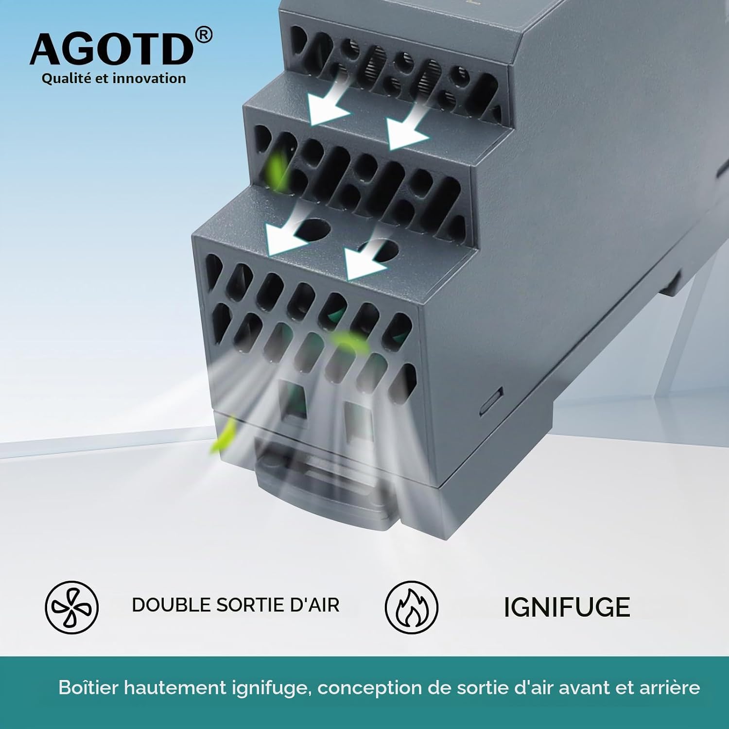 Detalle de AGOTD AG090009500 DIN-railvoeding, 30 W, 24 V en 1,25 A