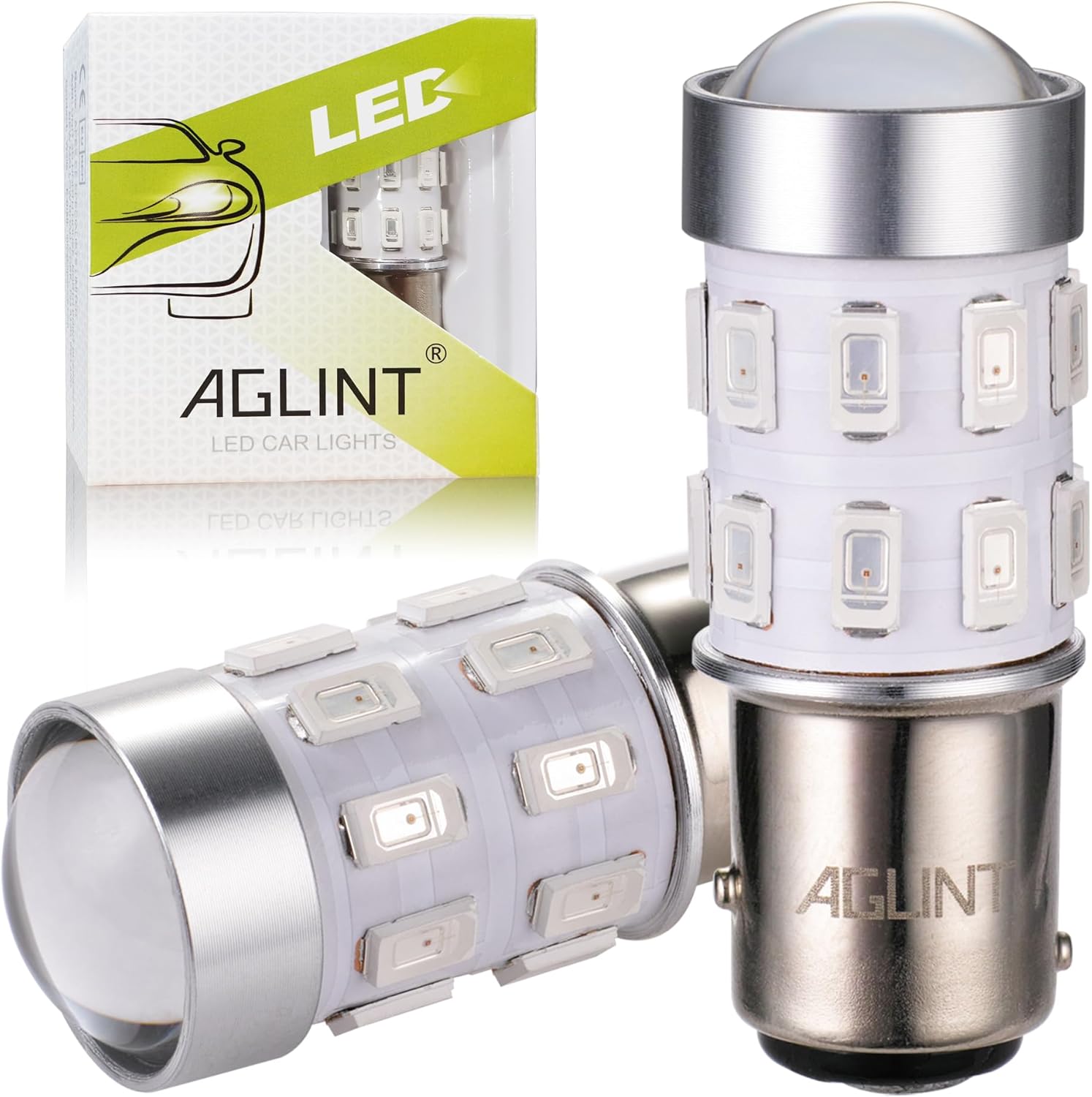 Detalle de AGLINT 1157 Bay15D LED Rosso – 2x 5W per luci di stop, 12–24V, 360°
