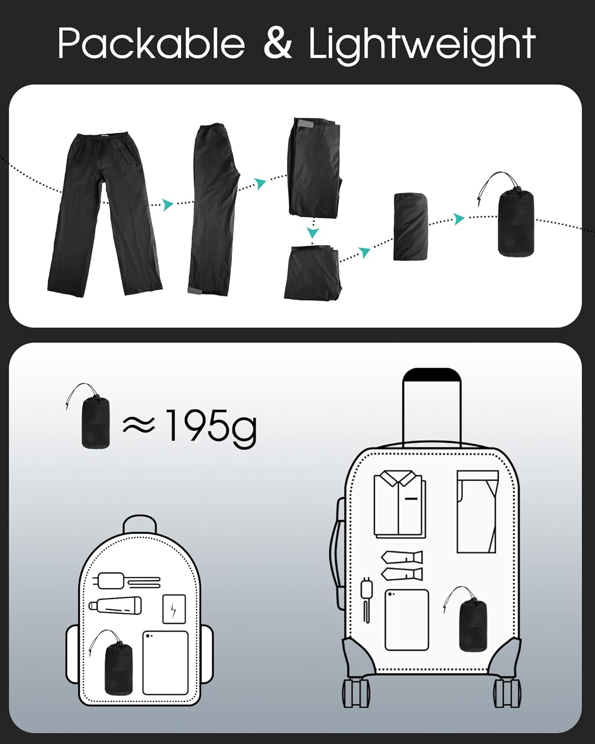 Thumbnail 4 de 33,000ft Damen Regenhose mit 5.000 mm